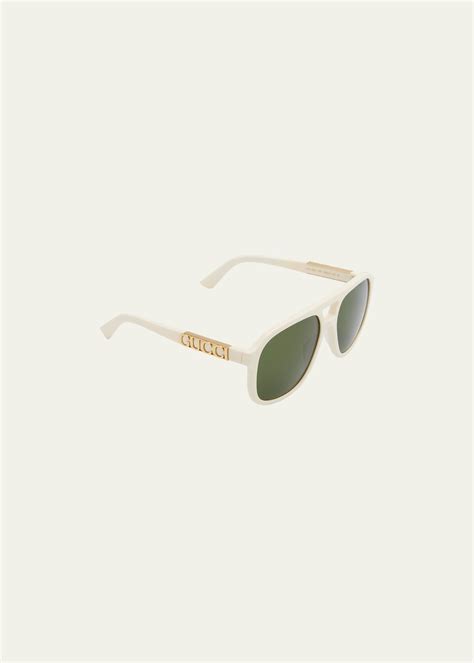 gucci embellished aviator sunglasses|Gucci aviator sunglasses men's.